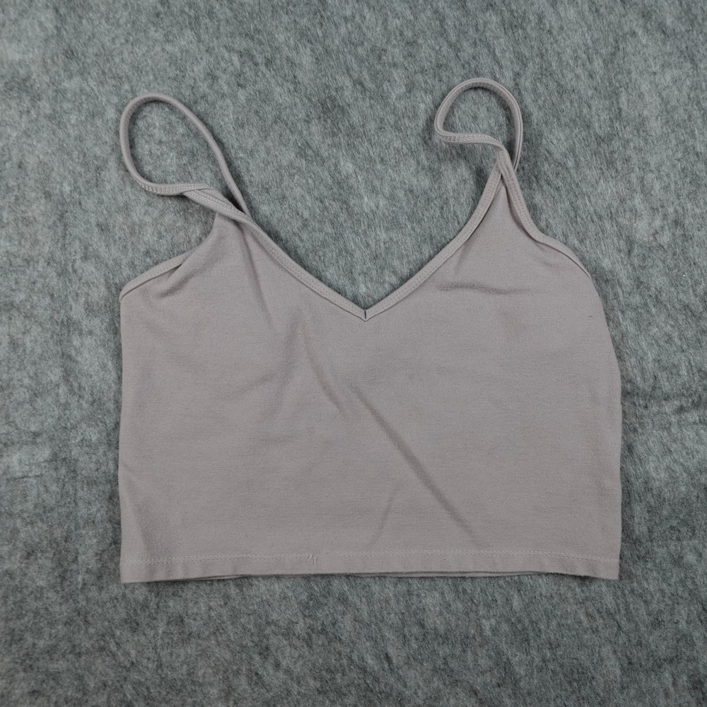 Talula Top Women Extra Small Purple V Neck Spaghetti Strap Stretch Cropped Tank